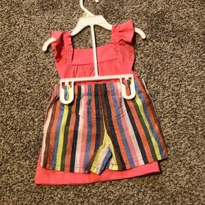 Carter's Red and Pink Striped Shorts
